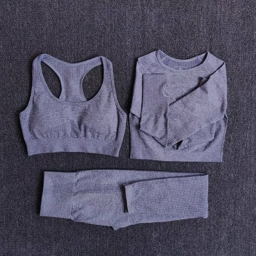 2/3/5PCS Seamless Women Yoga Set Workout Sportswear Gym Clothing