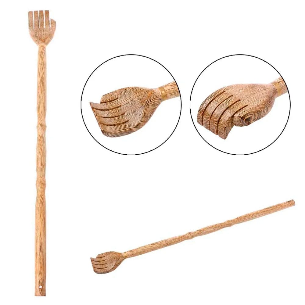 "Sturdy Wooden Back Scratcher for Self-Massage – Enjoy Relaxation and Relief with this Durable Itch Stick for Health Care and Hot Body Massage"