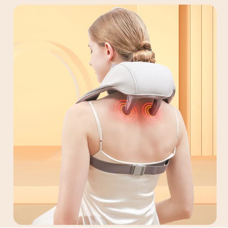 Shiatsu Neck and Back Massager Wireless Electric Deep Tissue 5D Kneading Massage Pillow Shoulder Leg Best Gifts for Women Men