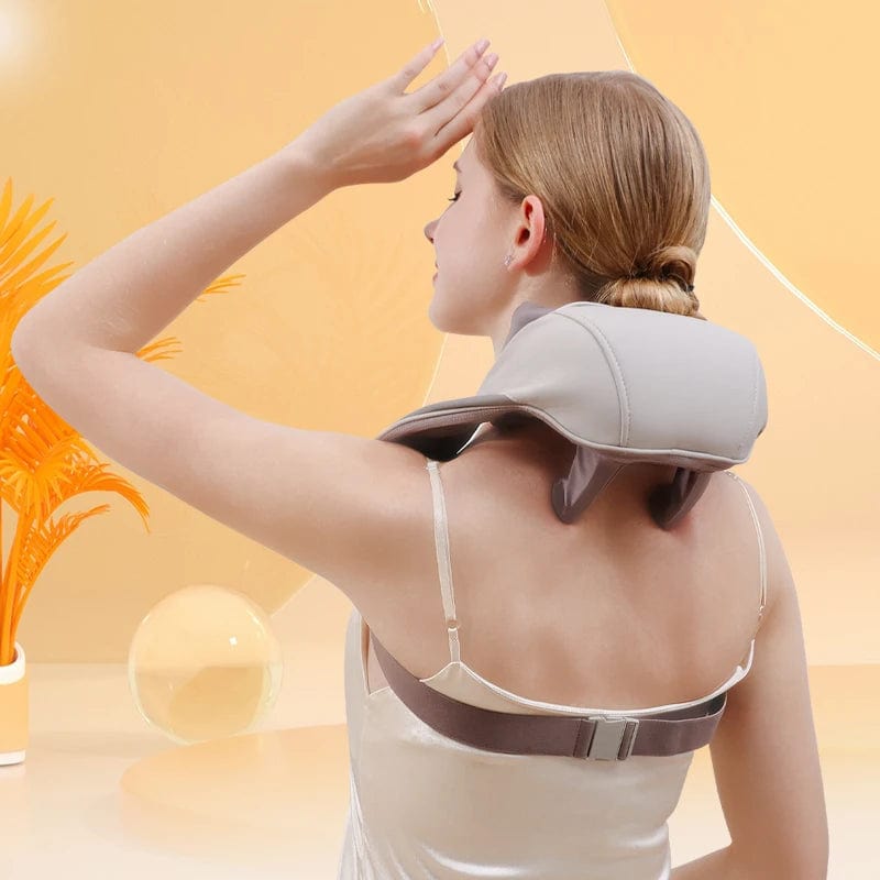 Shiatsu Neck and Back Massager Wireless Electric Deep Tissue 5D Kneading Massage Pillow Shoulder Leg Best Gifts for Women Men