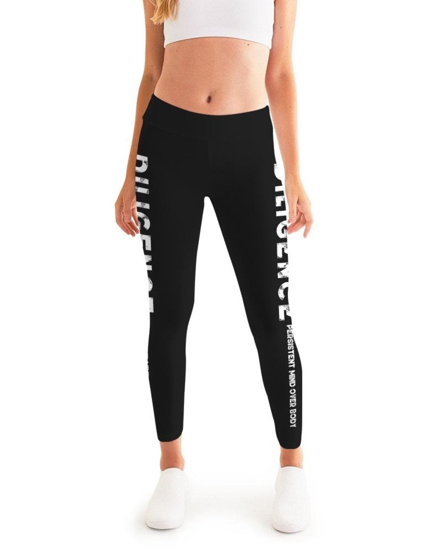 Diligence, Persistent Mind Over Body Graphic Style Womens Leggings