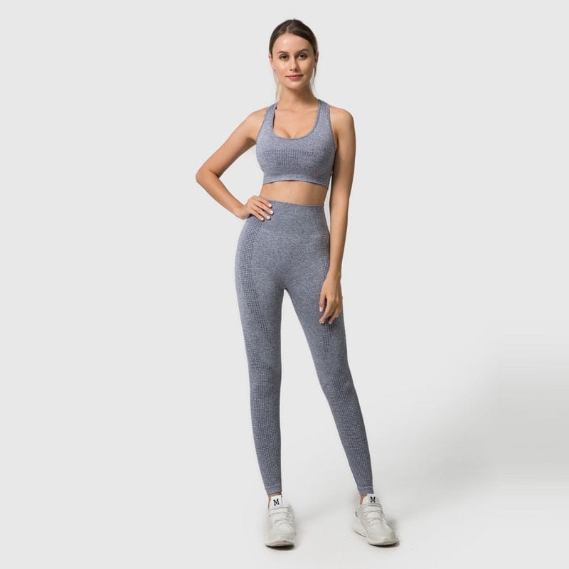 3PCS Seamless Women's Sportswear Yoga Set Workout Gym Clothing Fitness