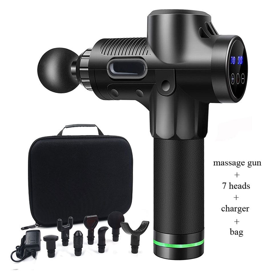 "Revitalize Your Muscles with 7 Heads Massage Gun | LCD Display Fascia Gun for Sport Therapy" - Comfortable Neck and Body Massager online | Shop Now!