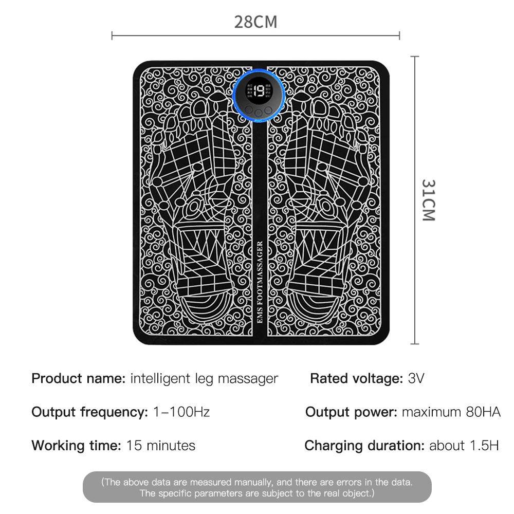 EMS Foot Massager Leg Electric Deep Reshaping Kneading Muscle Pain