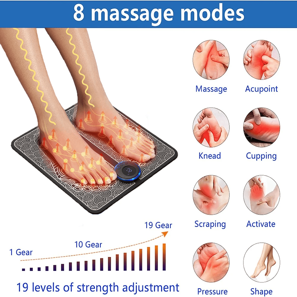 EMS Foot Massager Leg Electric Deep Reshaping Kneading Muscle Pain