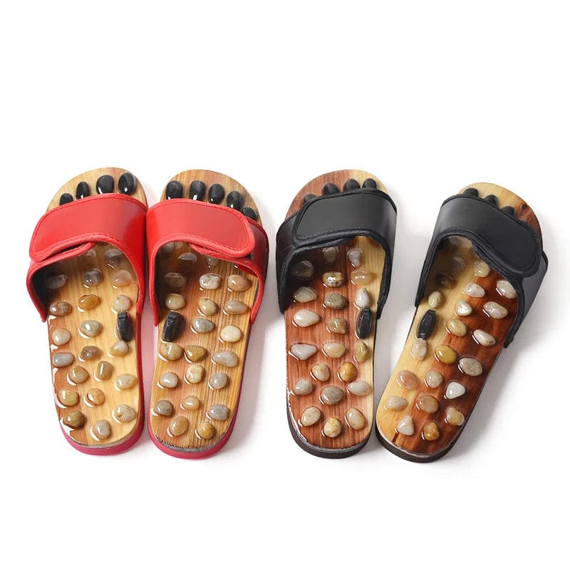 Image of reflexology sandals featuring stone massage