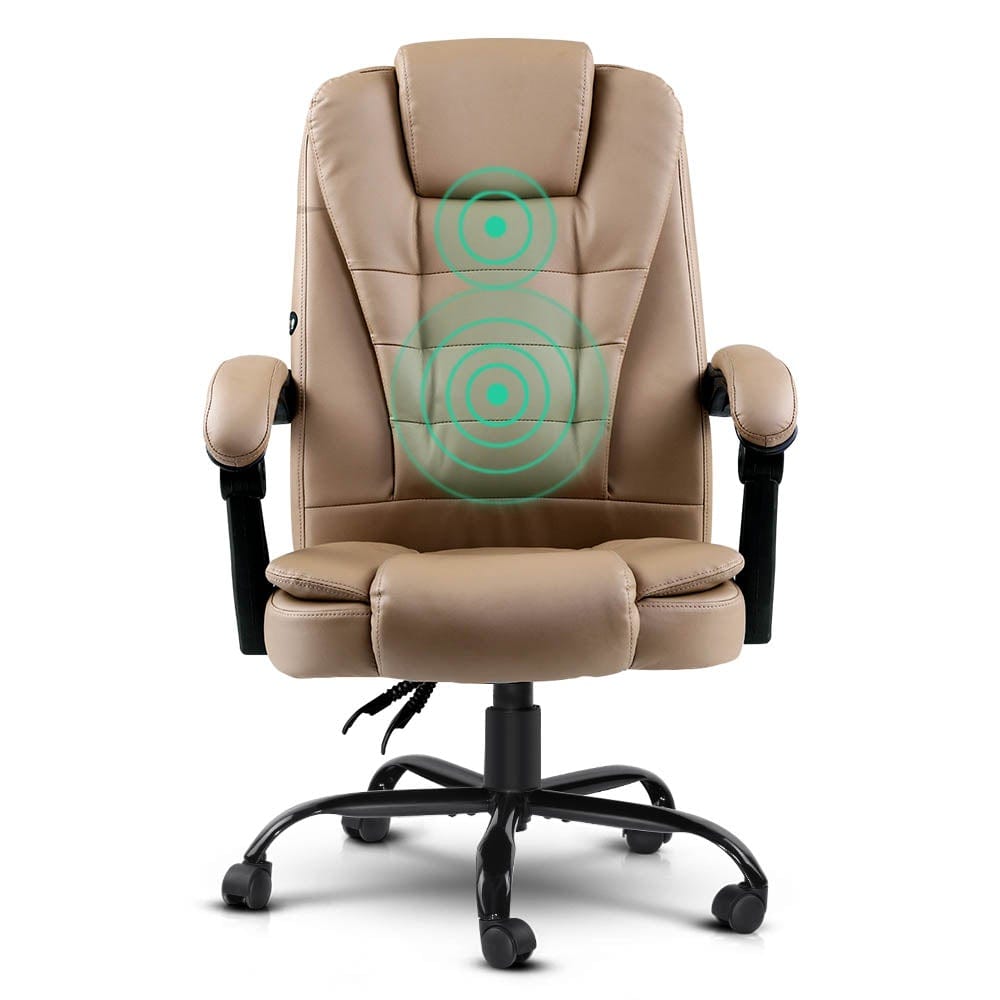 Artiss Massage Office Chair PU Leather Recliner Computer Gaming Chairs