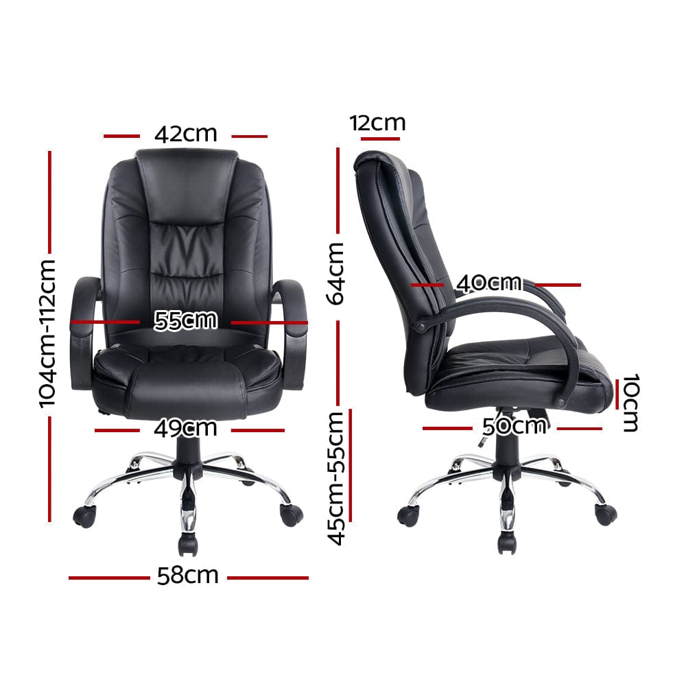 Artiss Office Chair Gaming Computer Chairs Executive PU Leather