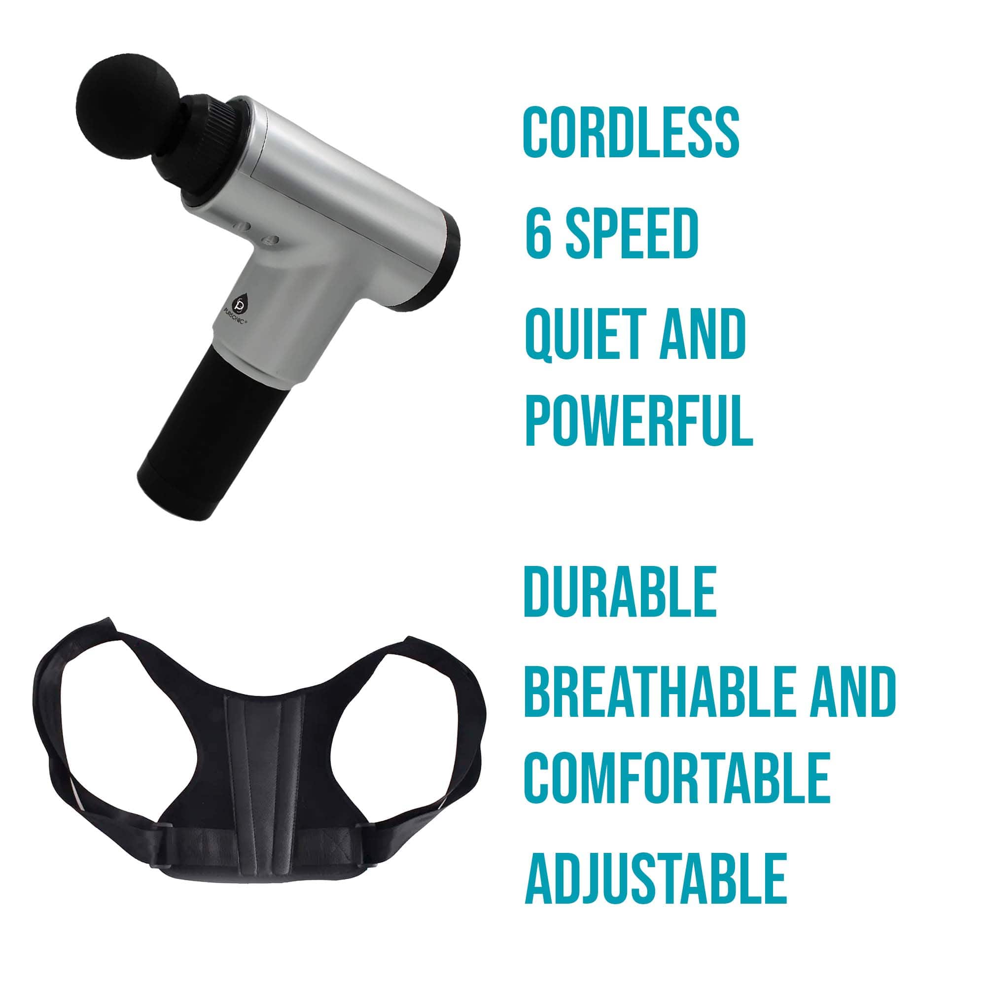 Adjustable Posture Corrector & Professional Massage Gun