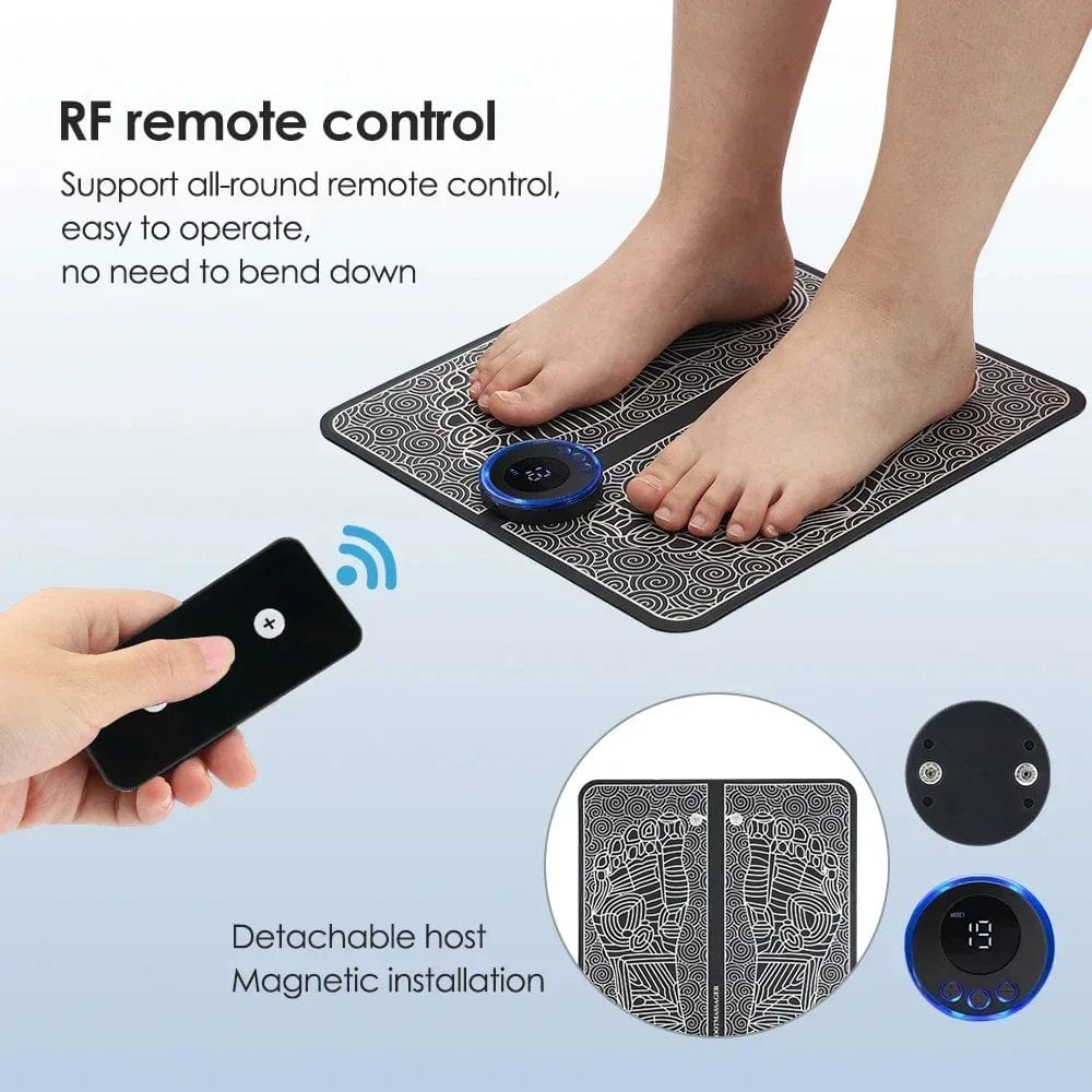 Home Electric Foot Massager for Pain Relief Blood Circulation EMS Acupoints Stimulation Foot Massage Mat Foot Muscle Relaxation