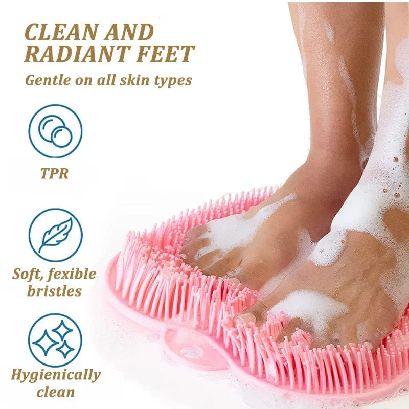 Silicone Exfoliating Shower Massage Scraper Non-Slip Bath Scrub Pad Foot Wash Brush Bathroom Tool Mat Rub Back Sucker Brushes