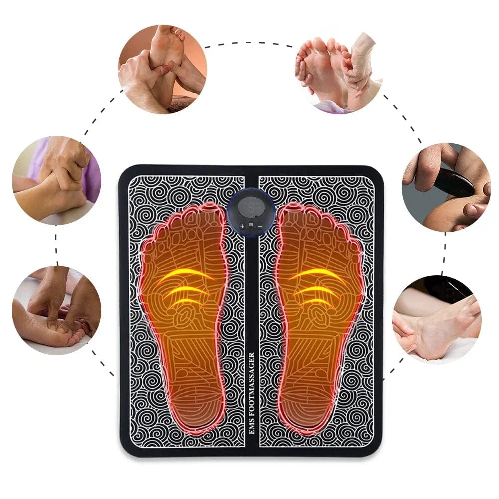 Foot Massager for Neuropathy Feet Muscle Stimulator Circulation & Pain-Relief Improved Foot Muscle Relaxation Mat Foot Care