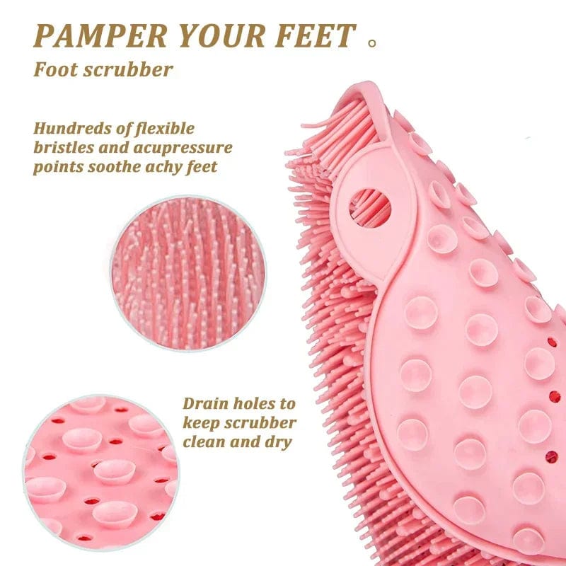 Silicone Exfoliating Shower Massage Scraper Non-Slip Bath Scrub Pad Foot Wash Brush Bathroom Tool Mat Rub Back Sucker Brushes