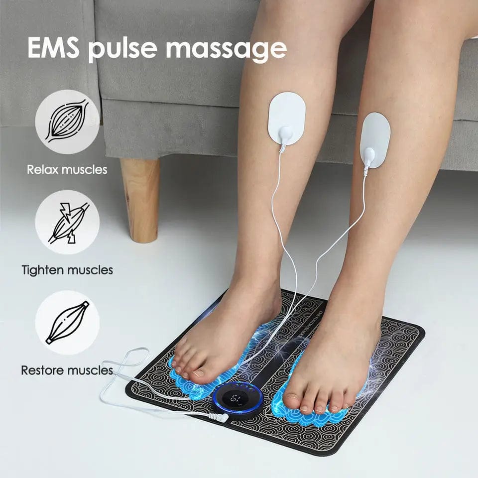 Foot Massage Mat Massager Feet Ems Calf Electric Tool Device Blood Circulation Spa Exerciser Insoles Myostimulator Machine Detox