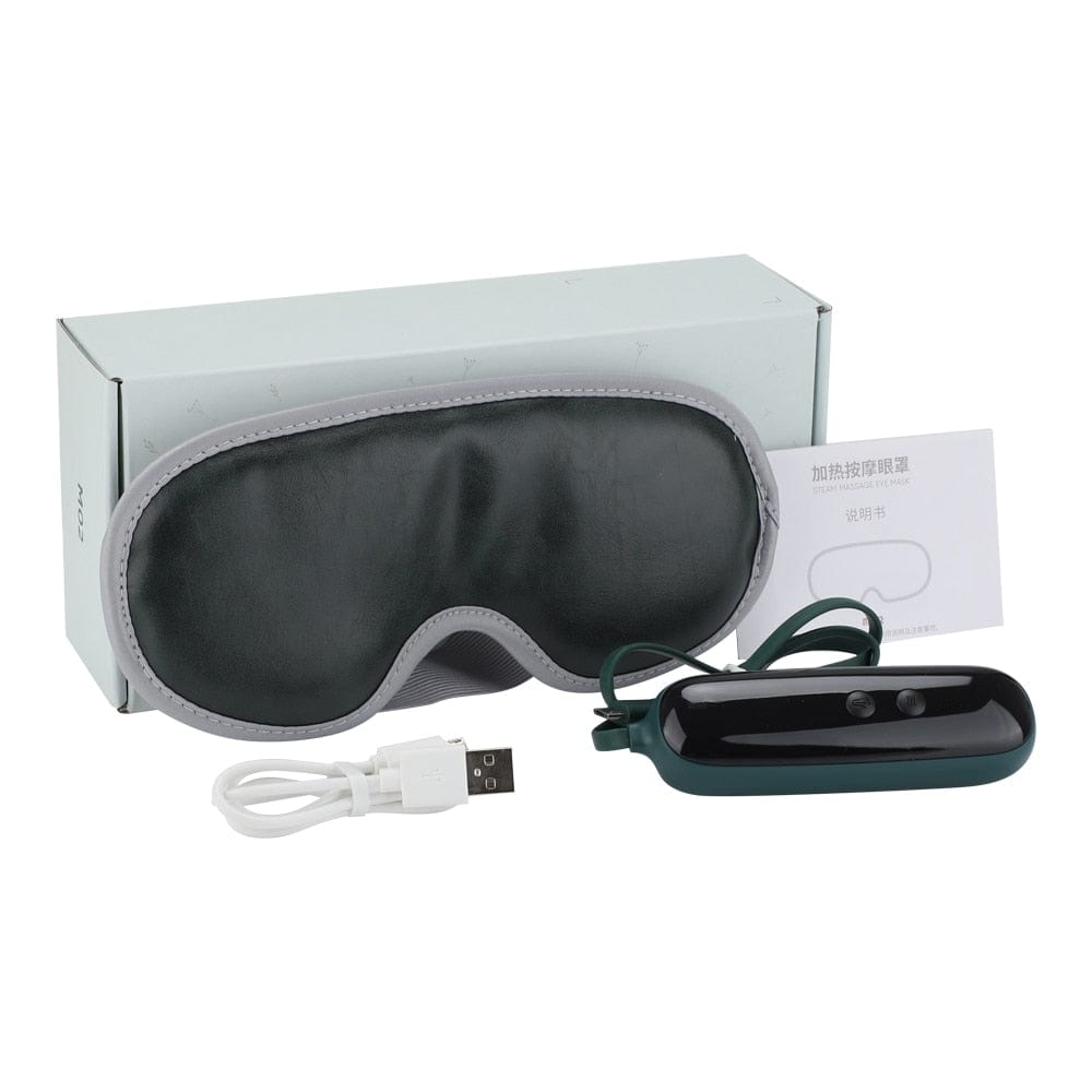 3D Heated Eye Mask Electric Portable Eye Massager Blindfold USB