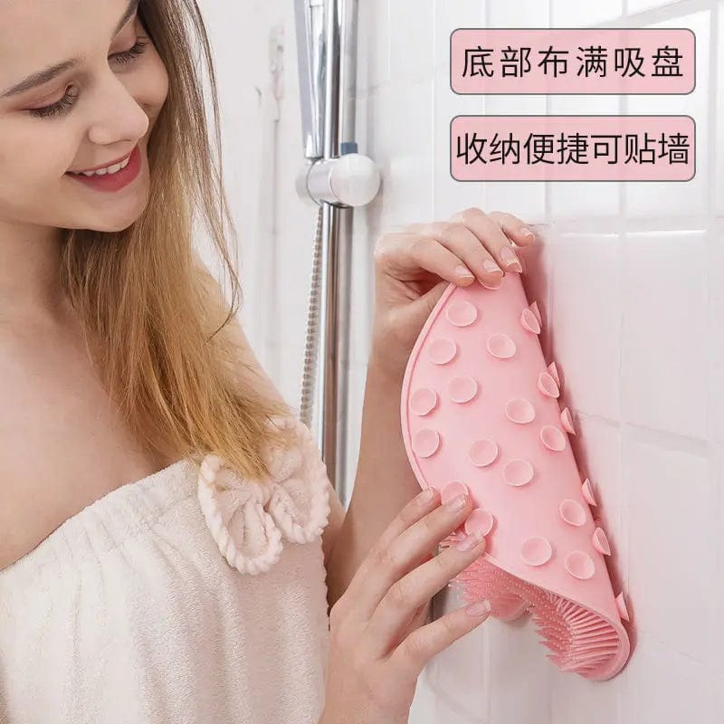 Exfoliating Shower Massage Brush Bathroom Anti-skid Mat Silicone Foot Brush Lazy Man's Magic Tool for Rubbing Bath Bathing Tools