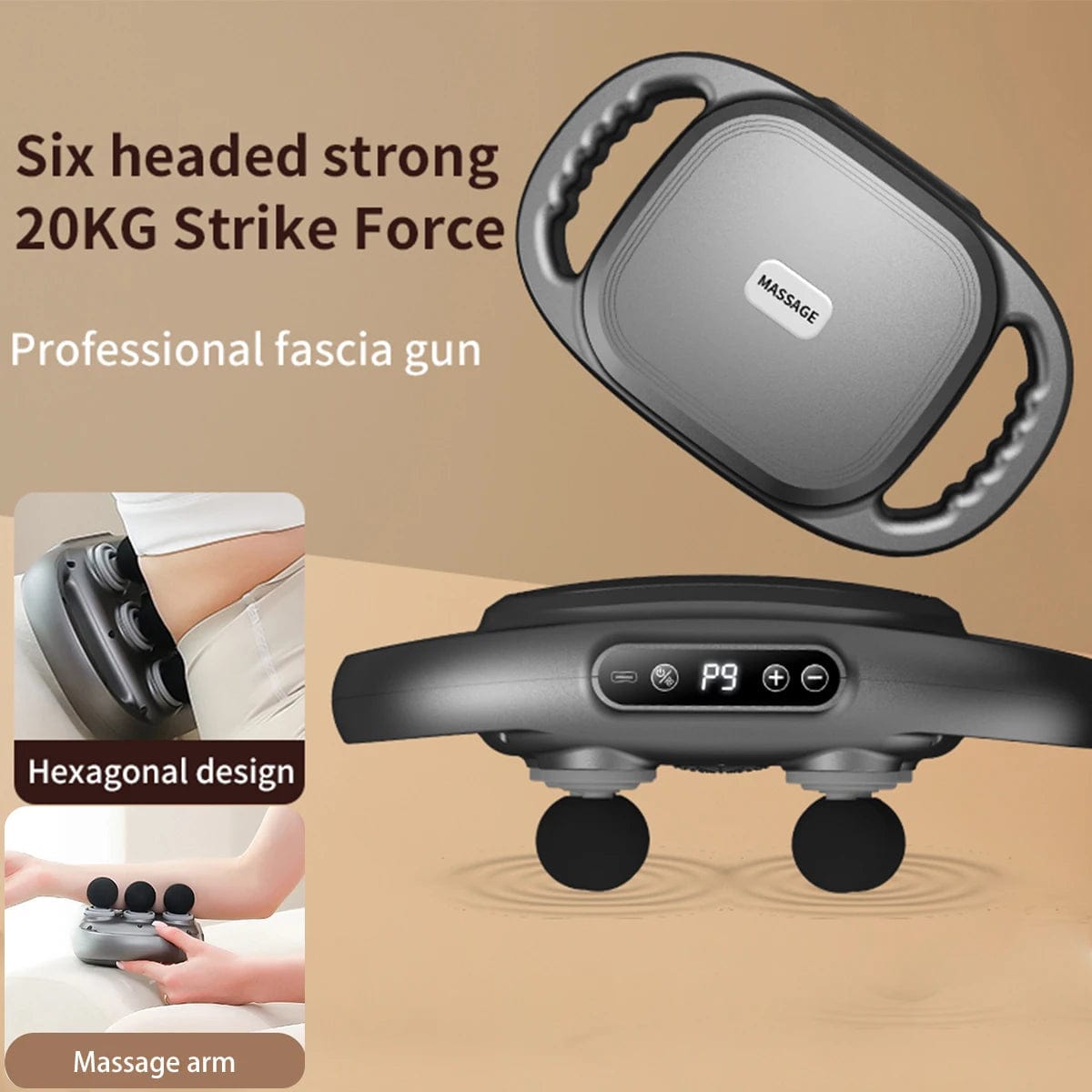 Six Head Fascia Gun Massager Professional Level Muscle Relaxation