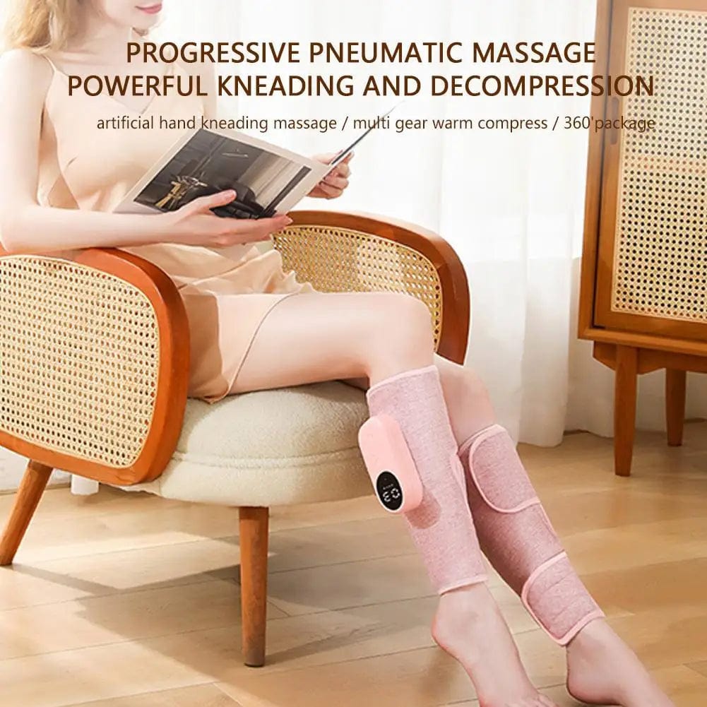 Electric Leg Massager with Heat Compression Calf Air Muscle Legs