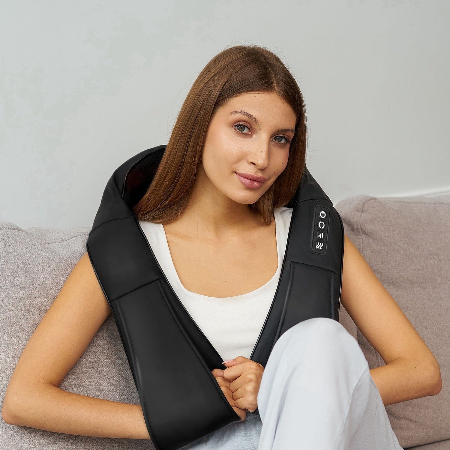 Electric Neck And Back Massager with Infrared Light Heating 3