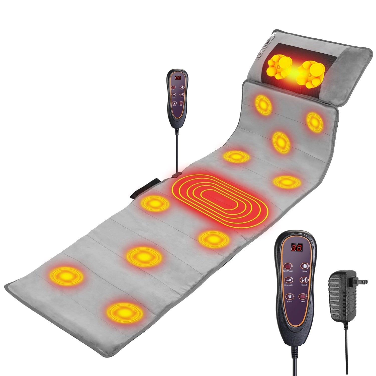 Full Body Electric Massage Mat with Heat Vibration Massage Pad Cushion