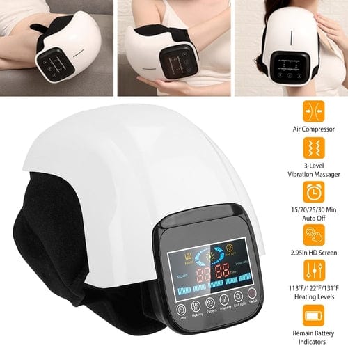 Electric Rechargeable Knee Massager Infrared Heat Pain Relief Therapy