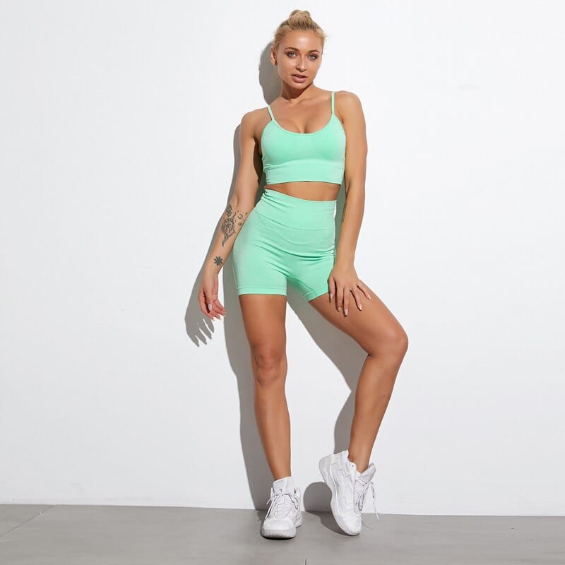 6 Colors Sports Suit Seamless Yoga Set Female Workout Clothes Medium