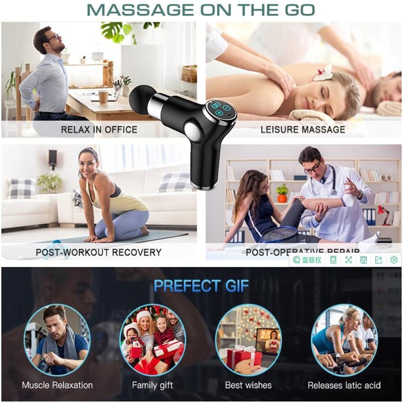 "Massage Gun - Good For Your Pain Relief Body And Neck Vibrator Fitness - Now Available"" - Comfortable Neck and Body Massager online | Shop Now!