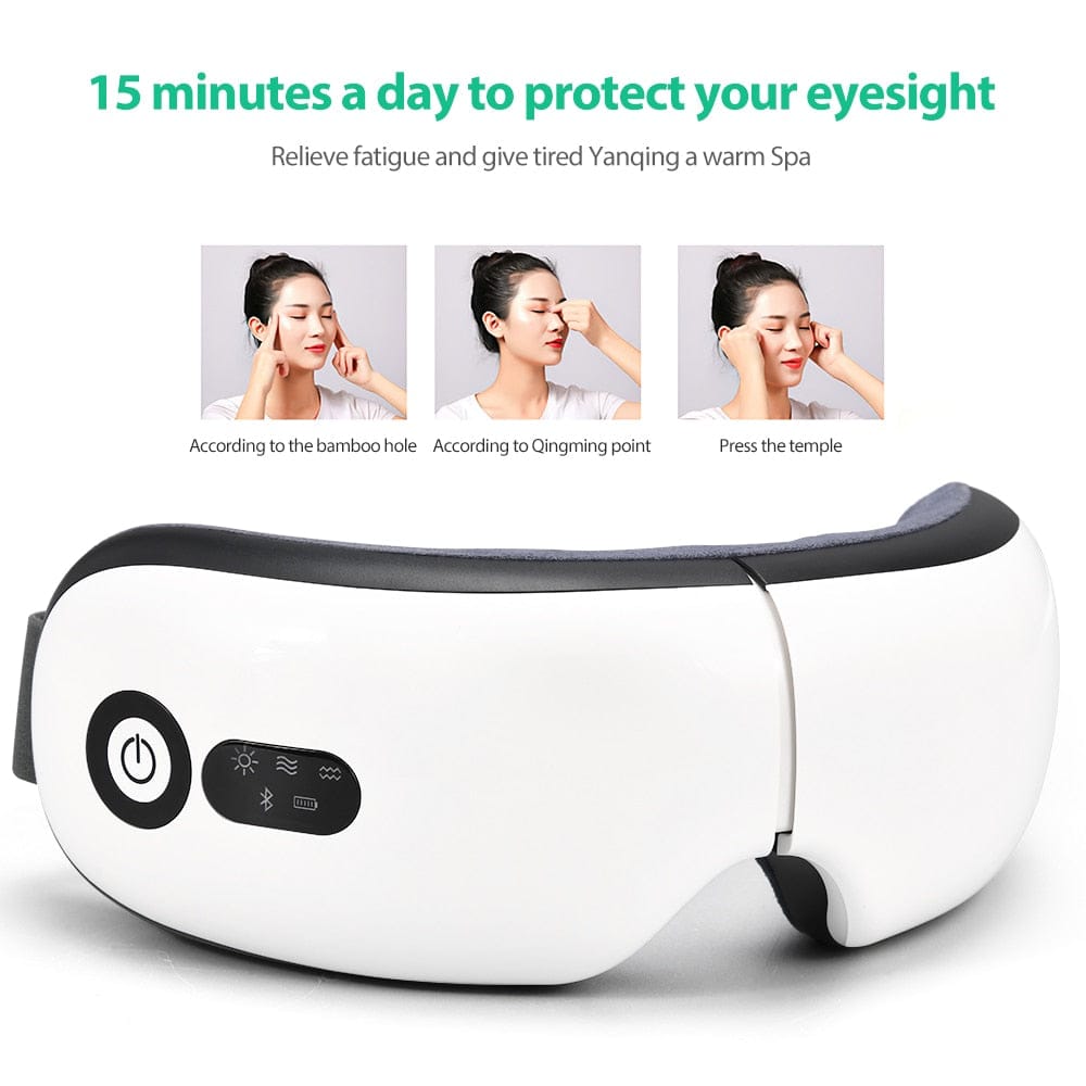 "Revitalize Your Eyes with Support Bluetooth Smart Airbag Vibration Eye Massager - Relax and Soothe Eye Strain and Fatigue Today!" - Comfortable Neck and Body Massager online | Shop Now!